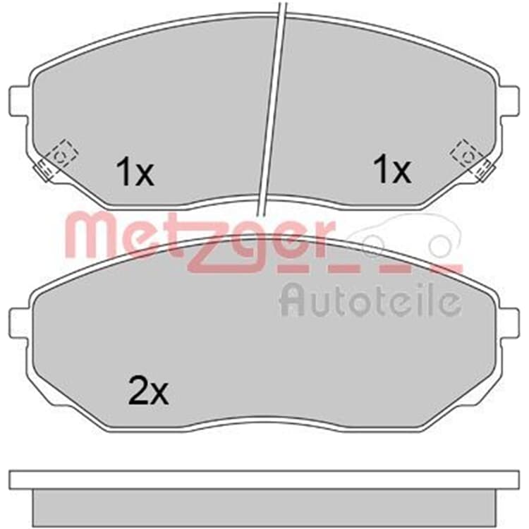 Metzger Bremsbel?ge vorne Kia Sorento von METZGER