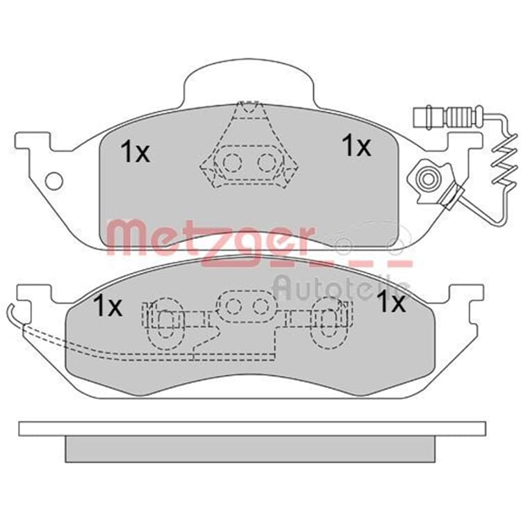 Metzger Bremsbel?ge vorne Mercedes M-Klasse von METZGER