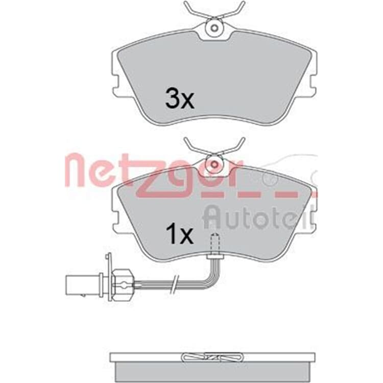 Metzger Bremsbel?ge vorne VW Transporter T4 von METZGER