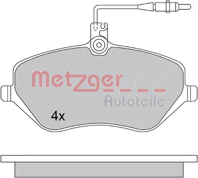 Metzger Bremsbelagsatz, Scheibenbremse [Hersteller-Nr. 1170346] für Citroën, Peugeot von METZGER