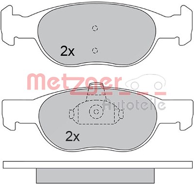 Metzger Bremsbelagsatz, Scheibenbremse [Hersteller-Nr. 1170390] für Fiat, Lancia von METZGER