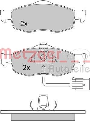 Metzger Bremsbelagsatz, Scheibenbremse [Hersteller-Nr. 1170267] für Ford von METZGER