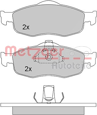 Metzger Bremsbelagsatz, Scheibenbremse [Hersteller-Nr. 1170273] für Ford von METZGER