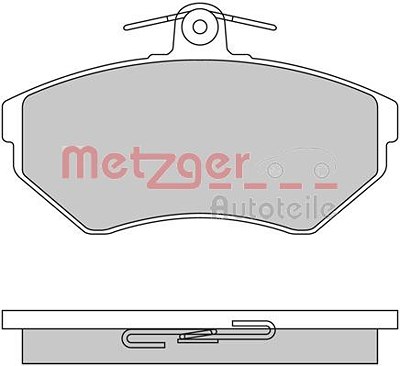 Metzger Bremsbelagsatz, Scheibenbremse [Hersteller-Nr. 1170061] für Seat, VW von METZGER