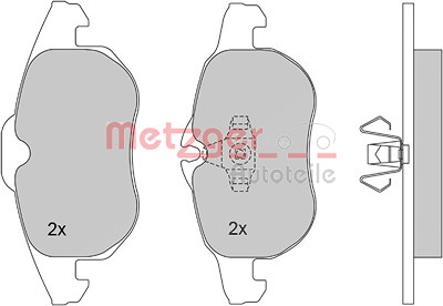 Metzger Bremsbelagsatz, Scheibenbremse [Hersteller-Nr. 1170100] für Opel, Saab, Fiat, Cadillac von METZGER