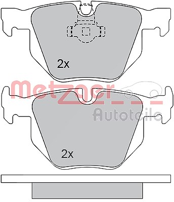 Metzger Bremsbelagsatz, Scheibenbremse [Hersteller-Nr. 1170105] für BMW von METZGER