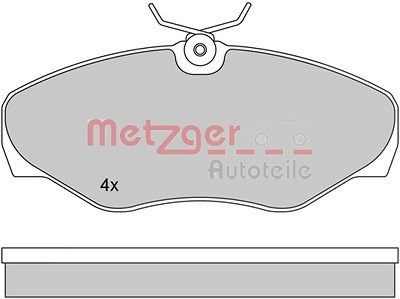 Metzger Bremsbelagsatz, Scheibenbremse [Hersteller-Nr. 1170110] für Nissan, Opel, Renault von METZGER