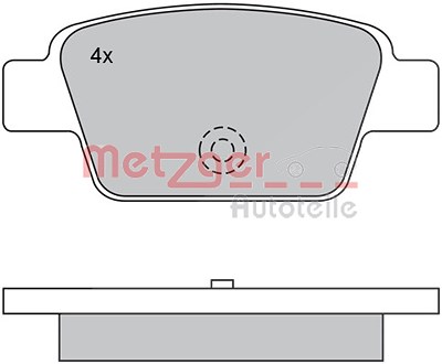 Metzger Bremsbelagsatz, Scheibenbremse [Hersteller-Nr. 1170131] für Alfa Romeo, Fiat, Lancia von METZGER