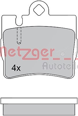 Metzger Bremsbelagsatz, Scheibenbremse [Hersteller-Nr. 1170460] für Mercedes-Benz von METZGER