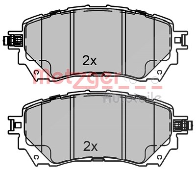 Metzger Bremsbelagsatz, Scheibenbremse [Hersteller-Nr. 1170811] für Mazda von METZGER