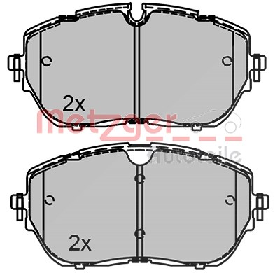 Metzger Bremsbelagsatz, Scheibenbremse [Hersteller-Nr. 1170821] für Peugeot von METZGER
