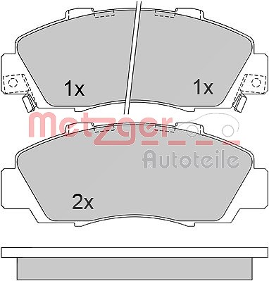 Metzger Bremsbelagsatz, Scheibenbremse [Hersteller-Nr. 1170373] für Honda, Rover von METZGER