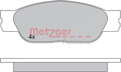 Metzger Bremsbelagsatz, Scheibenbremse [Hersteller-Nr. 1170610] für Jaguar, Lincoln von METZGER