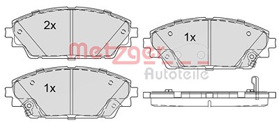 Metzger Bremsbelagsatz, Scheibenbremse [Hersteller-Nr. 1170800] für Mazda von METZGER