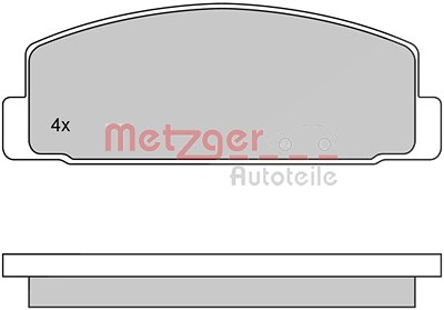 Metzger Bremsbelagsatz, Scheibenbremse [Hersteller-Nr. 1170206] für Mazda von METZGER