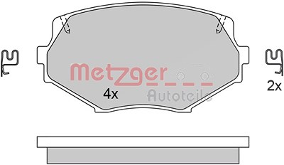 Metzger Bremsbelagsatz, Scheibenbremse [Hersteller-Nr. 1170515] für Mazda von METZGER