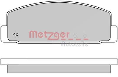 Metzger Bremsbelagsatz, Scheibenbremse [Hersteller-Nr. 1170088] für Mazda von METZGER