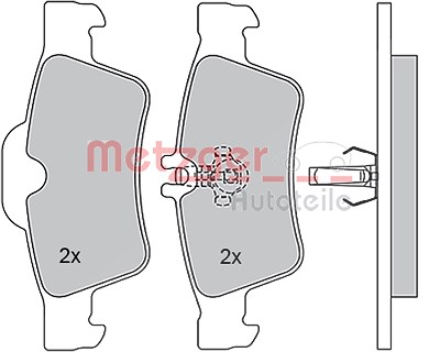 Metzger Bremsbelagsatz, Scheibenbremse [Hersteller-Nr. 1170049] für Mercedes-Benz von METZGER