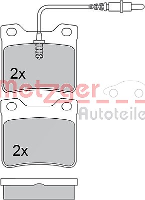 Metzger Bremsbelagsatz, Scheibenbremse [Hersteller-Nr. 1170336] für Mercedes-Benz, Peugeot von METZGER