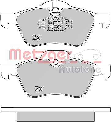 Metzger Bremsbelagsatz, Scheibenbremse [Hersteller-Nr. 1170189] für Mini von METZGER