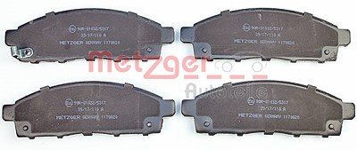 Metzger Bremsbelagsatz, Scheibenbremse [Hersteller-Nr. 1170820] für Fiat, Mitsubishi, Nissan von METZGER