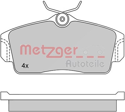 Metzger Bremsbelagsatz, Scheibenbremse [Hersteller-Nr. 1170125] für Nissan von METZGER