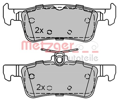 Metzger Bremsbelagsatz, Scheibenbremse [Hersteller-Nr. 1170810] für Peugeot von METZGER