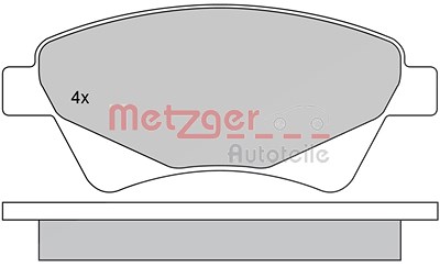 Metzger Bremsbelagsatz, Scheibenbremse [Hersteller-Nr. 1170255] für Renault von METZGER