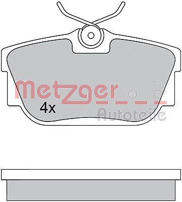 Metzger Bremsbelagsatz, Scheibenbremse [Hersteller-Nr. 1170332] für VW von METZGER