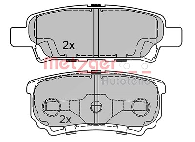 Metzger Bremsbelagsatz Hinterachse [Hersteller-Nr. 1170306] für Chrysler, Citroën, Dodge, Jeep, Mitsubishi, Peugeot von METZGER