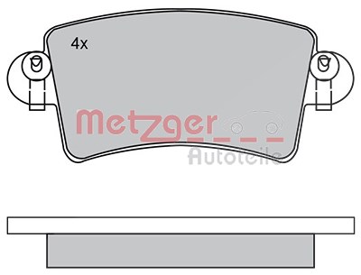 Metzger Bremsbelagsatz Hinterachse [Hersteller-Nr. 1170171] für Opel, Nissan, Renault von METZGER