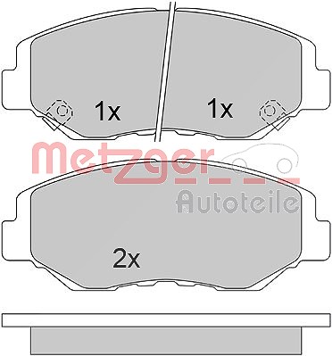 Metzger Bremsbelagsatz Vorderachse [Hersteller-Nr. 1170507] für Honda von METZGER