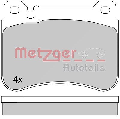 Metzger Bremsbelagsatz Vorderachse [Hersteller-Nr. 1170407] für Mercedes-Benz von METZGER