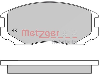 Metzger Bremsbelagsatz Vorderachse [Hersteller-Nr. 1170294] für Daihatsu, Mitsubishi, Proton von METZGER