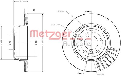 Metzger Bremsscheibe [Hersteller-Nr. 6110589] für BMW von METZGER