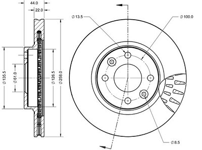 Metzger Bremsscheibe Vorderachse Belüftet [Hersteller-Nr. 6110727] für Dacia, Renault, Smart von METZGER