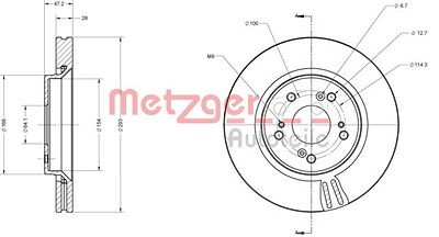 Metzger Bremsscheibe [Hersteller-Nr. 6110584] für Honda von METZGER