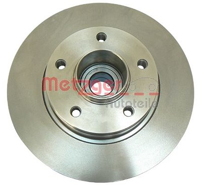 Metzger 1x Bremsscheibe Hinterachse Voll + Radlager mit ABS [Hersteller-Nr. 6110183] für Nissan, Opel, Renault von METZGER