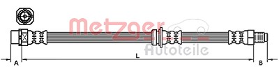 Metzger Bremsschlauch [Hersteller-Nr. 4111098] für BMW von METZGER