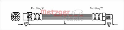 Metzger Bremsschlauch [Hersteller-Nr. 4110043] für BMW von METZGER