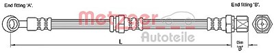 Metzger Bremsschlauch [Hersteller-Nr. 4110190] für Chevrolet, Daewoo von METZGER