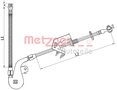 Metzger Bremsschlauch [Hersteller-Nr. 4110928] für Citroën, Peugeot von METZGER