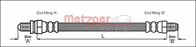 Metzger Bremsschlauch [Hersteller-Nr. 4112518] für Ford von METZGER