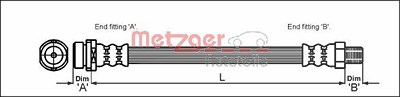 Metzger Bremsschlauch [Hersteller-Nr. 4112314] für Ford von METZGER