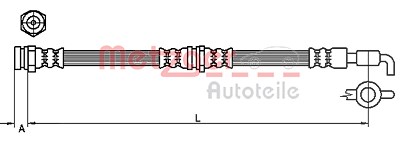 Metzger Bremsschlauch [Hersteller-Nr. 4111037] für Ford, Mazda von METZGER