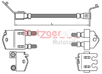 Metzger Bremsschlauch [Hersteller-Nr. 4112539] für Ford von METZGER