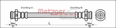 Metzger Bremsschlauch [Hersteller-Nr. 4110041] für BMW von METZGER