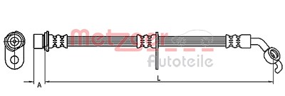 Metzger Bremsschlauch [Hersteller-Nr. 4110098] für Toyota von METZGER