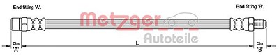 Metzger Bremsschlauch [Hersteller-Nr. 4110257] für VW von METZGER