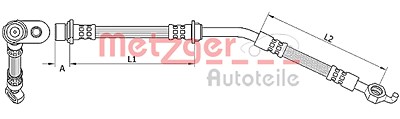 Metzger Bremsschlauch [Hersteller-Nr. 4110786] für Toyota von METZGER